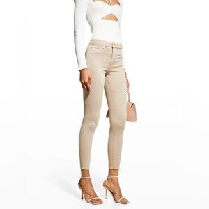 L’Agence Tan Skinny Margot High Rise Jeans - Biscuit